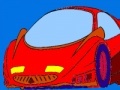 Spēle Red speedy car coloring