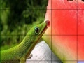 Spēle Hungry chameleons slide puzzle