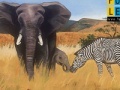 Spēle Zebra And Elephants: Puzzle
