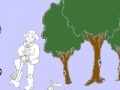 Spēle Farmer man and squirrel coloring
