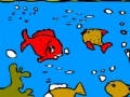 Spēle Big aquarium and colorful fishes coloring
