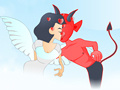 Spēle Devil and Angel Kissing