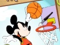 Spēle Mickey Basketball Online Coloring Page