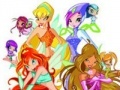 Spēle Great puzzle with Winx