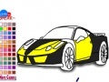 Spēle Fast yellow car coloring