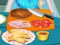Spēle Elsa Cooking Hamburger