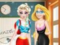Spēle Elsa and Rapunzel: Highschool Outfit