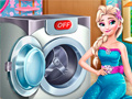 Spēle Elsa Wash Clothes