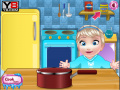 Spēle  Baby Elsa cooking Icecream
