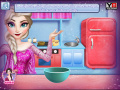 Spēle Cooking Christmas Cake with Elsa