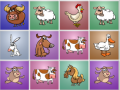 Spēle Farm animals matching puzzles