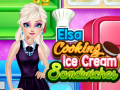 Spēle Elsa Cooking Ice Cream Sandwiches
