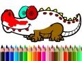 Spēle Back To School: Aligator Coloring