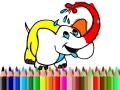 Spēle Back To School: Elephant coloring