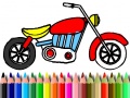 Spēle Back To School: Motorbike Coloring