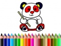 Spēle Back To School: Panda Coloring