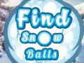Spēle Find Snow Balls