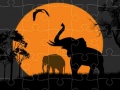 Spēle Elephant Silhouette Jigsaw