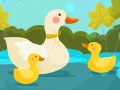 Spēle Mother Duck and Ducklings Jigsaw
