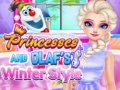 Spēle Princesses And Olaf's Winter Style