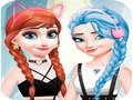Spēle Elsa and Anna Dress Up Makeup 