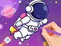 Spēle Coloring Book: Astronaut