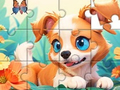 Spēle Jigsaw Puzzle: Dog And Garden