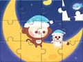 Spēle Jigsaw Puzzle: Monkey With Moon