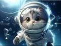 Spēle Jigsaw Puzzle: Astronaut-Cat