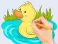 Spēle Coloring Book: Baby Duck Swim