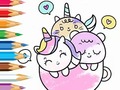 Spēle Coloring Book: A Cup Of Unicorn