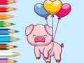 Spēle Coloring Book: Balloon Pig