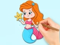 Spēle Coloring Book: Beautiful Mermaid Princess