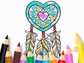 Spēle Coloring Book: Heart Dreamcatcher
