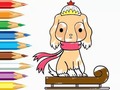 Spēle Coloring Book: Dog-Riding-Sled