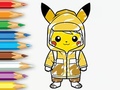 Spēle Coloring Book: Raincoat Pikachu