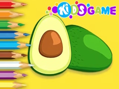 Spēle Coloring Book: Avocado Fruit