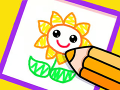 Spēle Toddler Drawing: Beautiful Flower