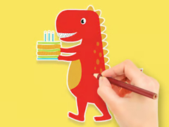 Spēle Coloring Book: Dinosaur Birthday