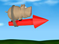 Spēle Pig on the Rocket