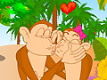Spēle Cute monkey kissing