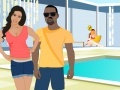 Spēle Kanye West and Kim Kardashian Kissing