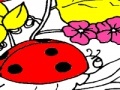 Spēle Strawberrys and ladybug coloring 