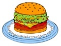 Spēle Online coloring Hamburger
