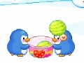 Spēle Penguins and ice cream balls