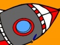 Spēle Flying Space rocket coloring