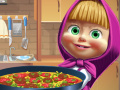 Spēle Masha and the bear Cooking Tortilla Pizza 