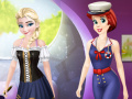 Spēle Ariel And Elsa Career Dress Up