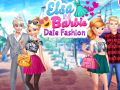 Spēle Elsa and Barbie Date Fashion