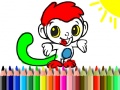 Spēle Back To School: Monkey Coloring
